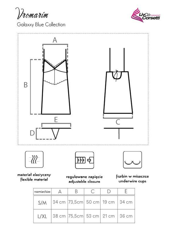 Vromarim Galaxxy koszulka i stringi LivCo Corsetti Fashion  