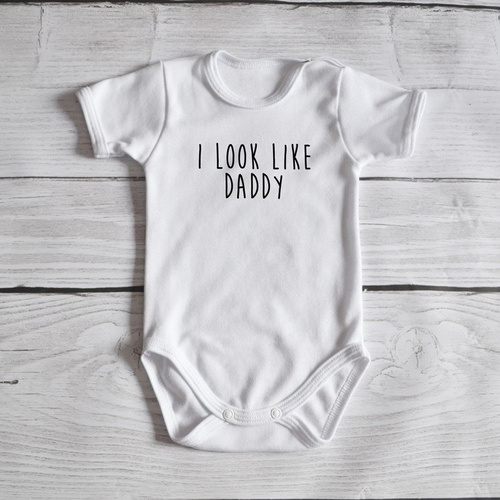 Body krótki rękaw "Look like daddy" Moocha czarne