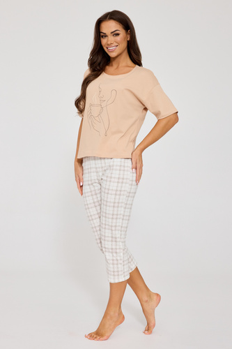 Piżama damska Cornette 775/340 Morning 100% bawełna 7/8