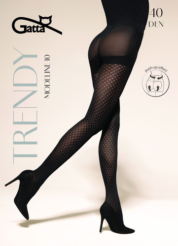 Rajstopy Gatta Trendy Modeline wz.10 40 den – push-up, modelujące, wzorzyste