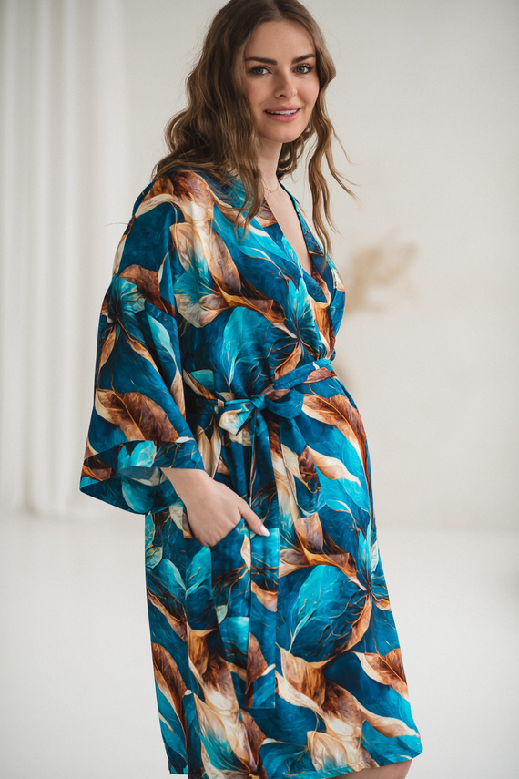 Milk&Love bambusowy szlafrok ciążowy Marmaid kimono 100% wiskoza