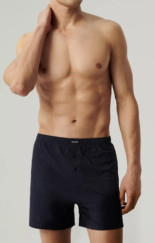 2MBX-073 Bokserki męskie Atlantic -granatowy-niebieski