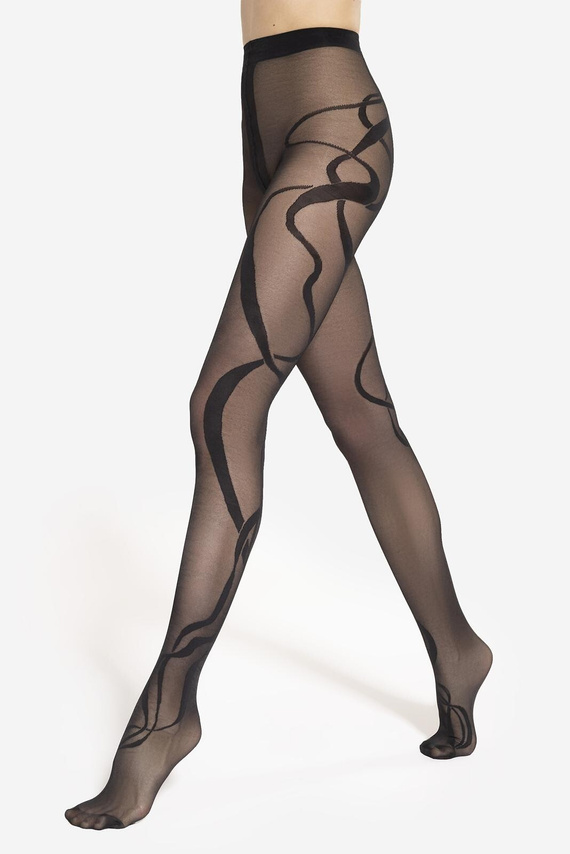 Modern 10 Rajstopy Gatta – 40 den, artystyczny wzór, matowe