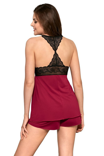 Lucy Piżama Damska Babella -bordowy