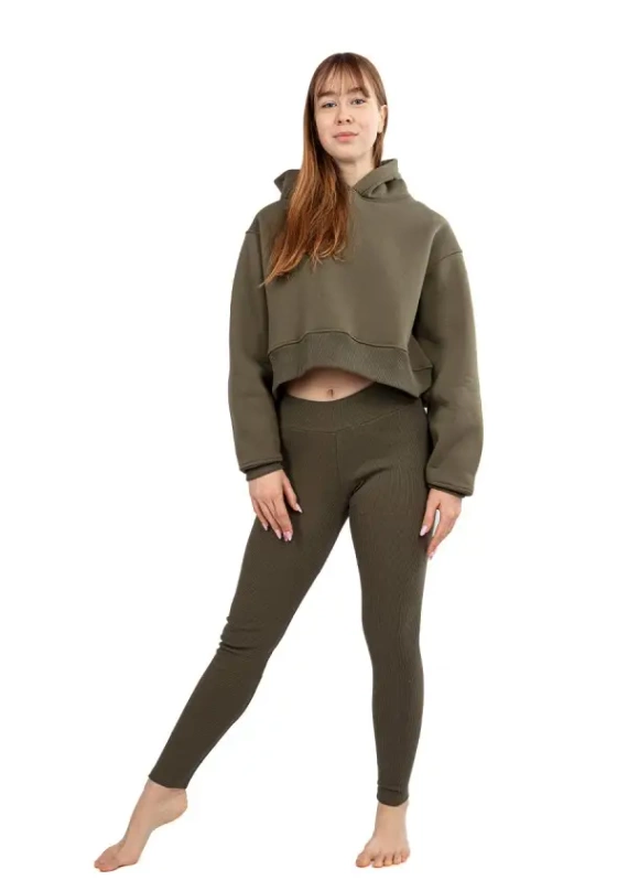 DK-K-B13 Dresowy komplet damski Dkaren - khaki 
