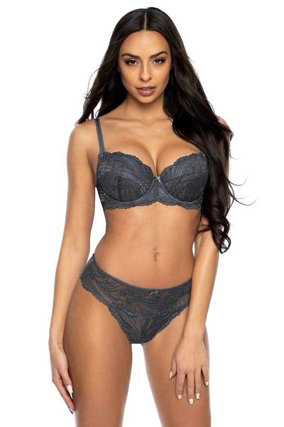 M-3525/11/1 Sybilla Biustonosz Push-up   Mat szary