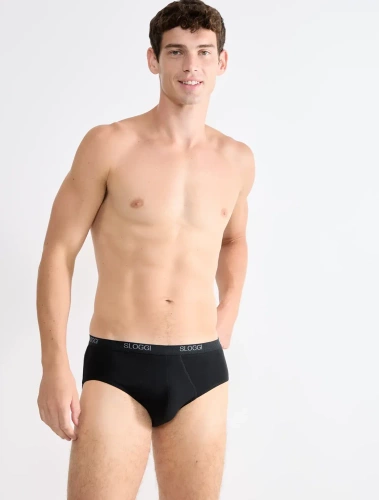 Men Basic Midi Slipy męskie Sloggi- black