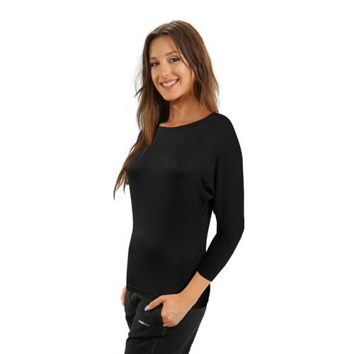 Andrea Bluzka damska kimono Sesto Senso czarny