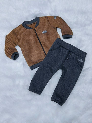 Miłosz chłopięcy komplet katana + spodnie Bambarillo brązowy