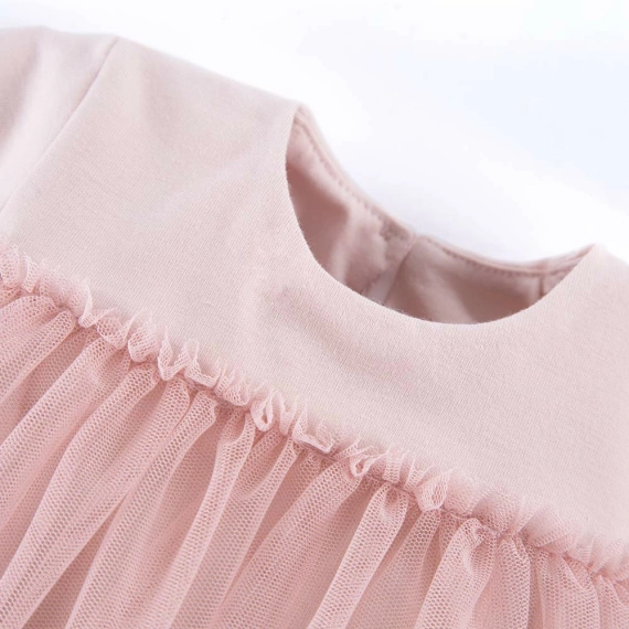 Ceremony Sukienka tiulowa z długim rękawem Eevi - różowy