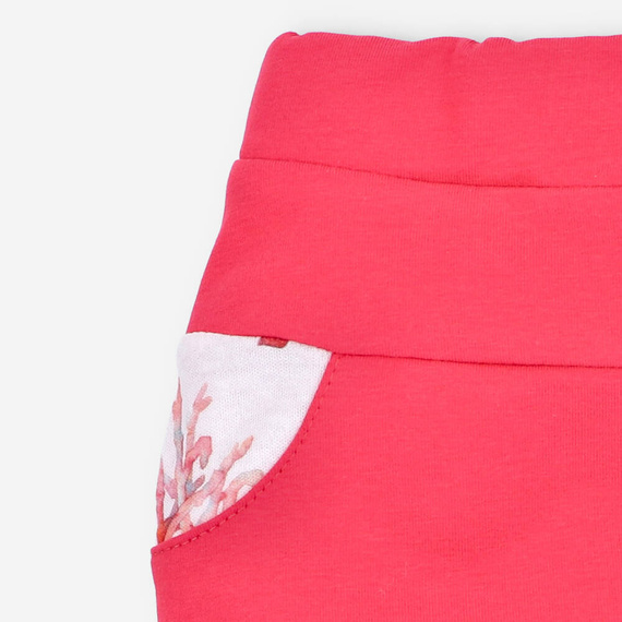 ABN-3027/KOR Ocean Spodnie dresowe z bawełny organicznej Nini różowy