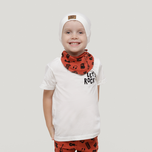 Lets Rock T-shirt z nadrukiem Pinokio - ecru