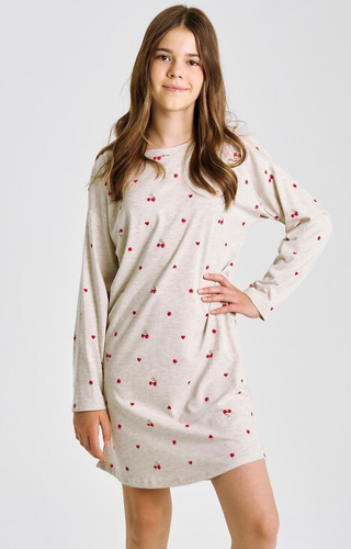 3504 Adele Taro melanż  – Koszula dziewczęca z długim rękawem, bawełna