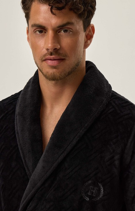 41941 Huge Szlafrok Męski Henderson- czarny