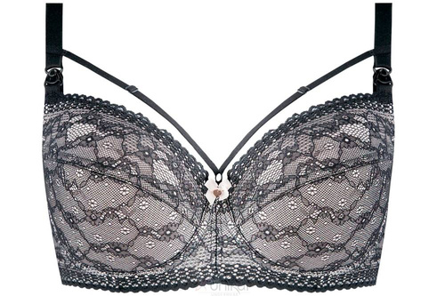 Roxi semi soft biustonosz do karmienia Unikat czarny-róż