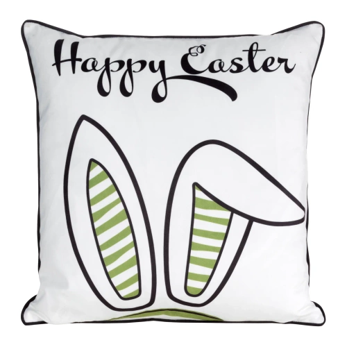 Wiosna 2 Poszewka wielkanocna z welwetu nadrukiem Eurofirany zielony