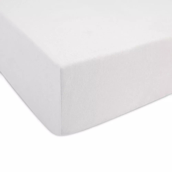 Constance prześcieradło jersey z gumką KARO - biały 001