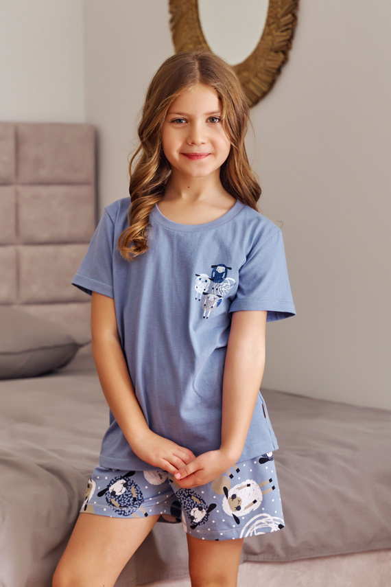 7208 Piżama dziecięca Unisex Doctor Nap - sheep (niebieski)