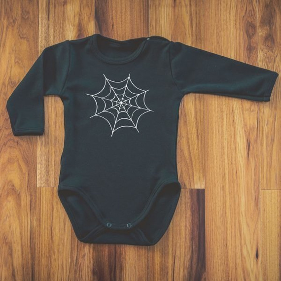 Body długi rękaw na Halloween "PAJĘCZYNA" Moocha białe