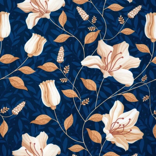 Nika 48 pościel satynowa kwiaty Eurofirany granatowy