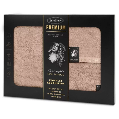 Venus 3 Komplet ręczników premium Eva Minge Eurofirany - pudrowy ciemny