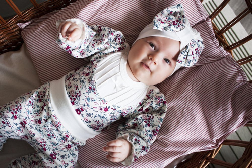 2515T Jasmina Turban niemowlęcy Marija - ecru