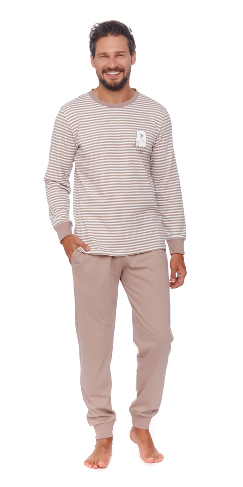 4530 "Bear" Piżama Męska Doctor Nap - beige