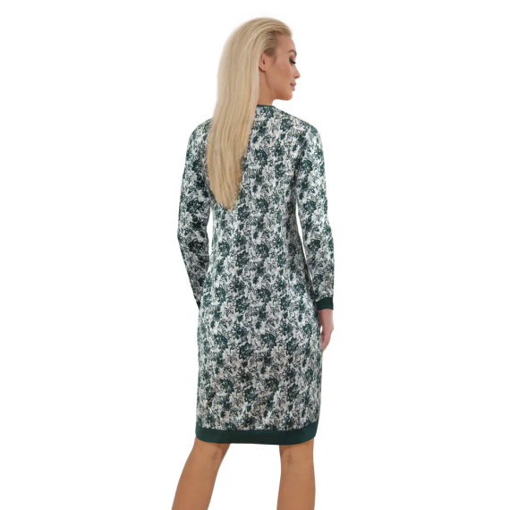 Julia Long Koszula nocna Sesto Senso kwiaty ciemna zieleń