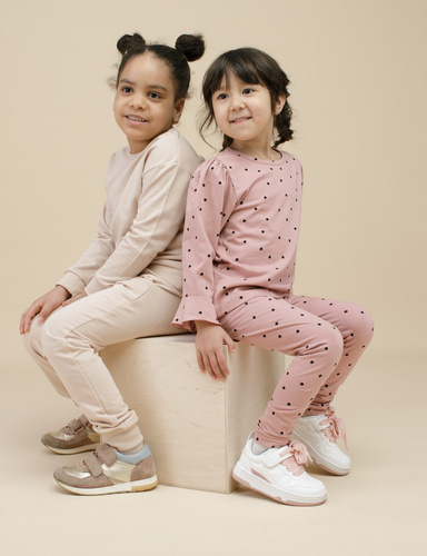 Tres Bien Bluzka z długim rękawem Pinokio - róż groszki