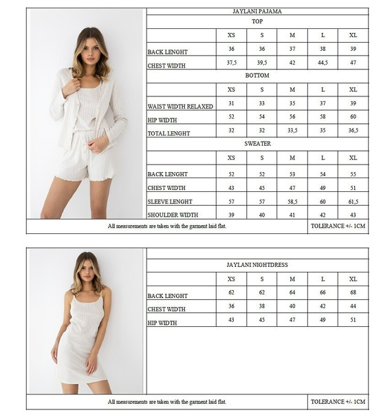 Koszula nocna Sensis Jaylani beżowa – bawełniana mini prążek