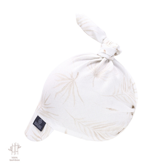 Lightness Chustka z daszkiem na gumce 100% Bamboo - Makaszka