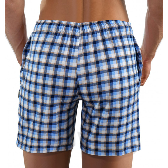Milo 2 Krótkie spodnie piżamowe Sesto Senso kratka 15 niebieski
