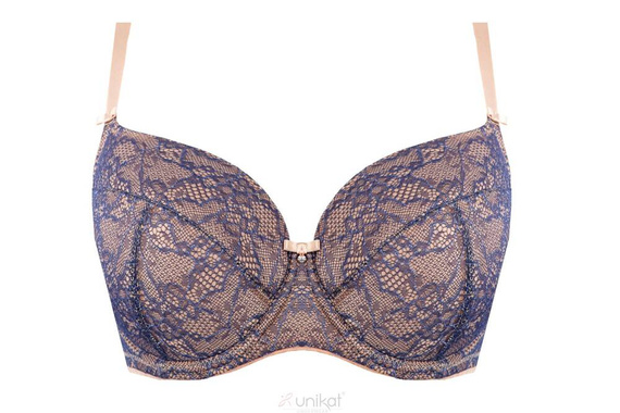 Tess full cup biustonosz usztywniany Unikat granatowy/beżowy