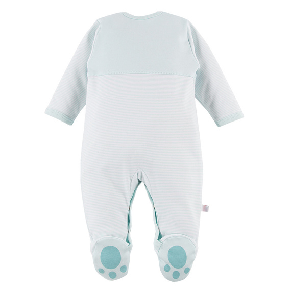 Big Bear Pajac niemowlęcy Eevi - miętowy paski