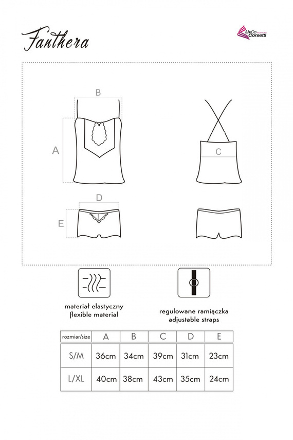 Fanthera LC 90561 Komplet, koszulka+ spodenki LivCo Corsetti Fashion  