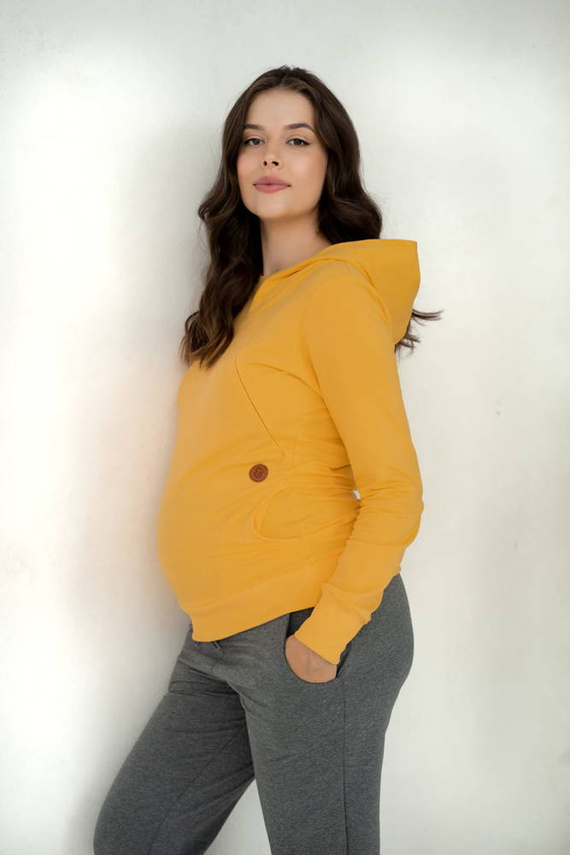 Milk Please bluza do karmienia Milk&Love z kapturem banana