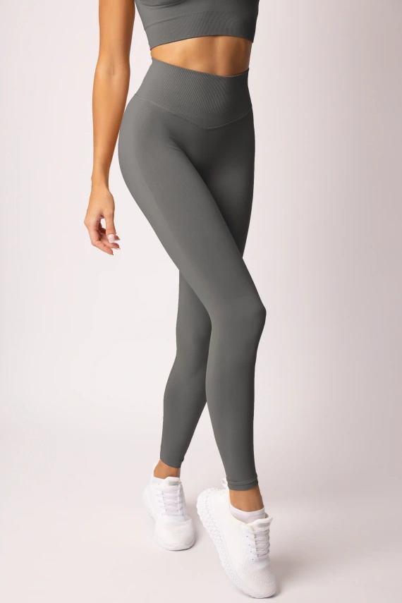Legginsy damskie SPAIO Flex Innergy 2.0 grafitowe– seamless, wsparcie regeneracji