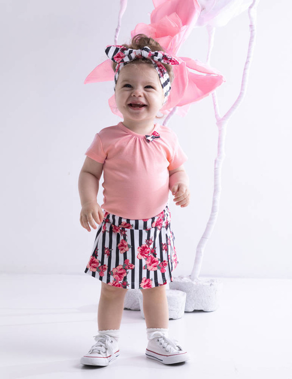 184095 Nana Body z krótkim rękawem Nicol - różowy