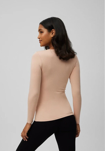 Koszulka termiczna damska Ysabel Mora 70017 nude– miękka, oddychająca, hipoalergiczna, długi rękaw