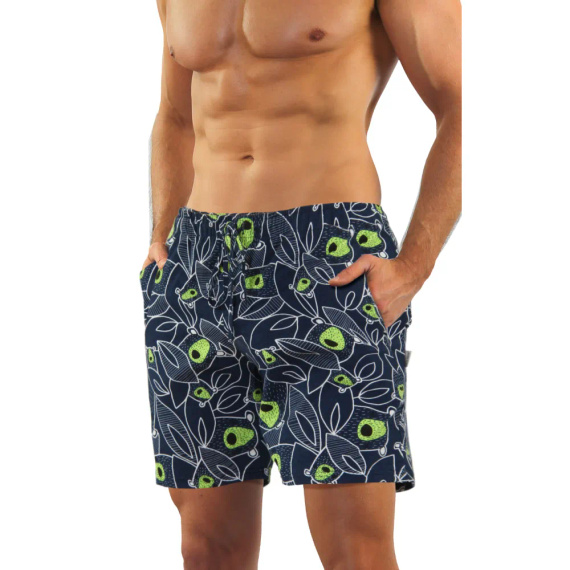 2422/22 Piżama Męska krótki rękaw, spodenki Sesto Senso seledynowy