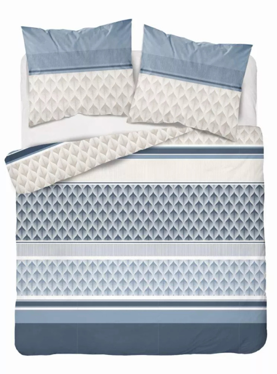 5028 A Pościel z mikrofibry geometria Detexpol niebieski