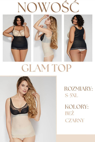 Glam Top koszulka modelująca Mitex czarny 