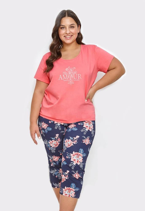 2884 Joyce Piżama Damska Taro-koralowy