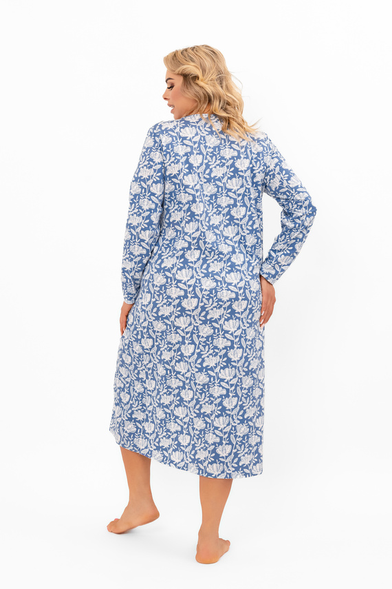 Koszula nocna damska Boma – długi rękaw, bawełna Italian Fashion