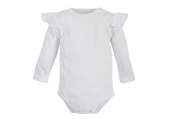 0305BPG "Paris Girl" Body z długim rękawem Makoma biały