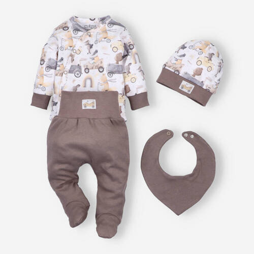 ABK-0038/SAM Sweets Koala Komplet niemowlęcy z bawełny organicznej Nini beżowy