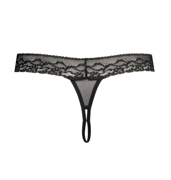 3106 Neli Stringi z otwartym krokiem Teyli - czarny