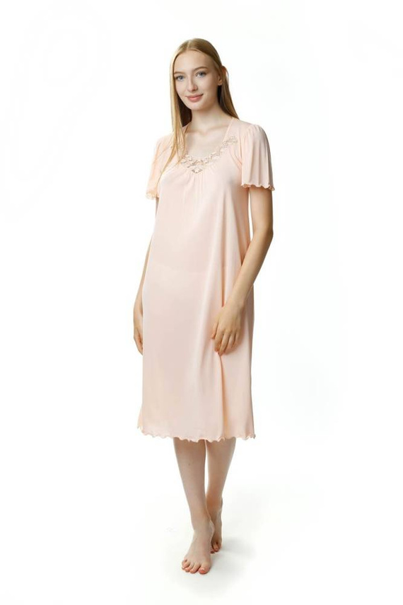 4112 Beatriz halka koszula nocna damska Mewa łososiowy