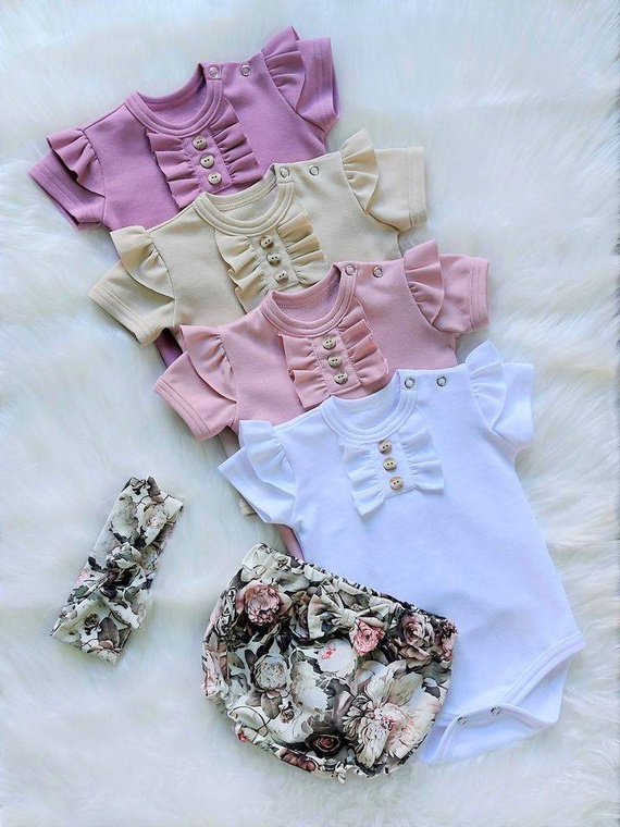 Renia Body z krótkim rękawem Bambarillo różowy