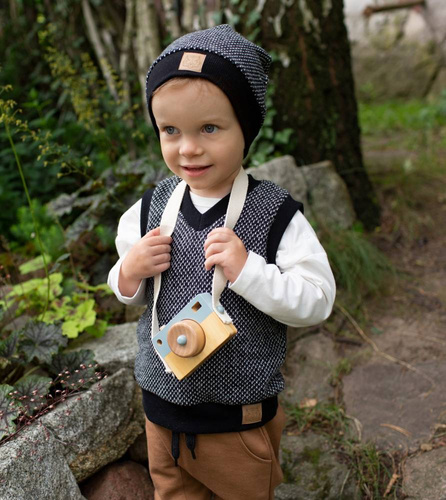 Le Tigre Kamizelka dla chłopca Pinokio - czarny